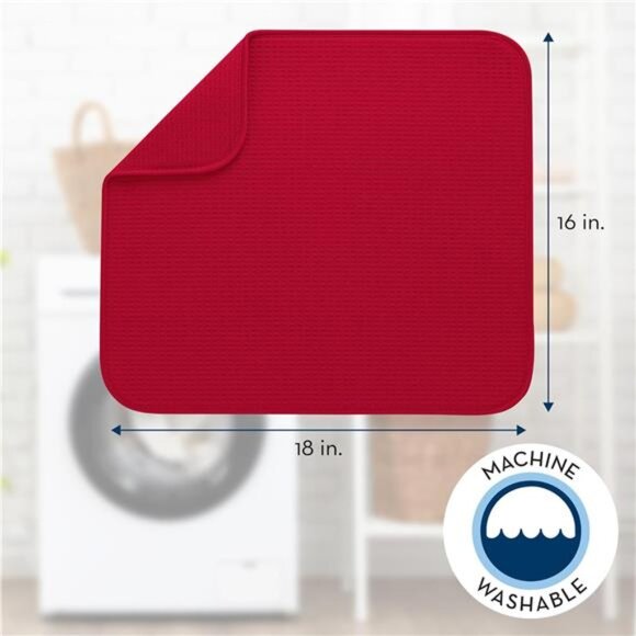 Dish Drying Mat, Highly Absorbent Microfiber Kitchen Counter Mat Dish Drying Pad - Picture 5 of 7